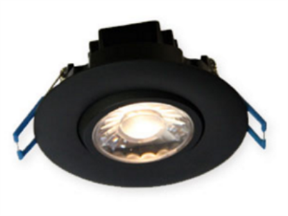 Picture of 4'' Gimbal Recessed LED, 11 watt, 3000K, 850 lms, Triac Dimmer 10-100%, 120V, Round, Black