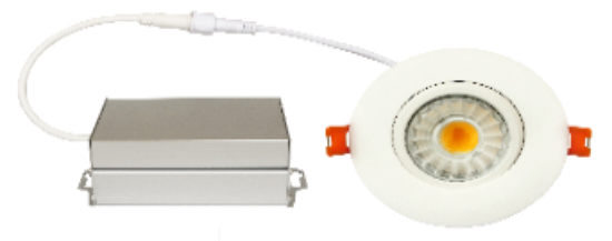 Picture of 3'' Gimbal Recessed LED, 8 watt, 3000K, 550 lms, Triac Dimmer 10-100%, 120V, Round