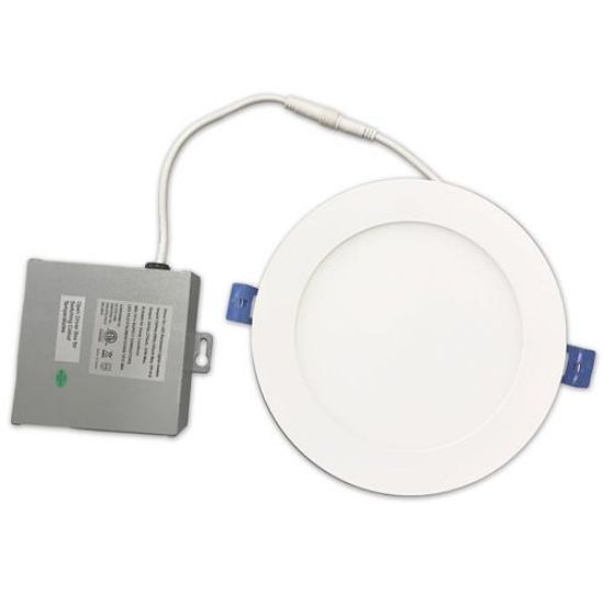 Picture of 6'' Slim LED Light Panel, 12 watts, Dimmable, CCT 3K-4K-5K, 120V, Round, Damp Location