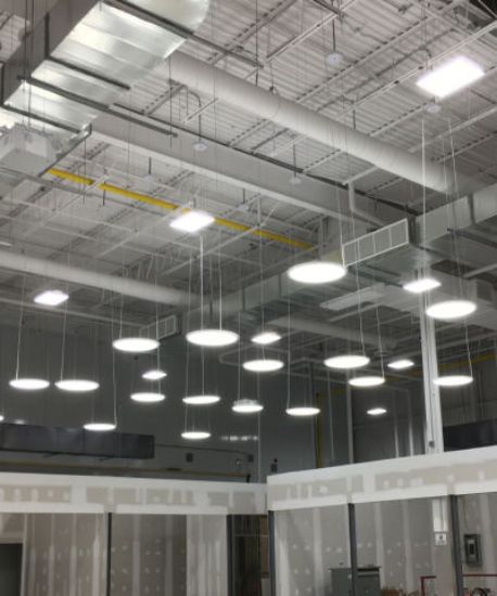 Picture of LED Circular Up and Down Light 50 watts 4000K, 5020 lms, 120V - 15 feet Aircraft Cable + Ceiling Canopy and 3-Wire power cord