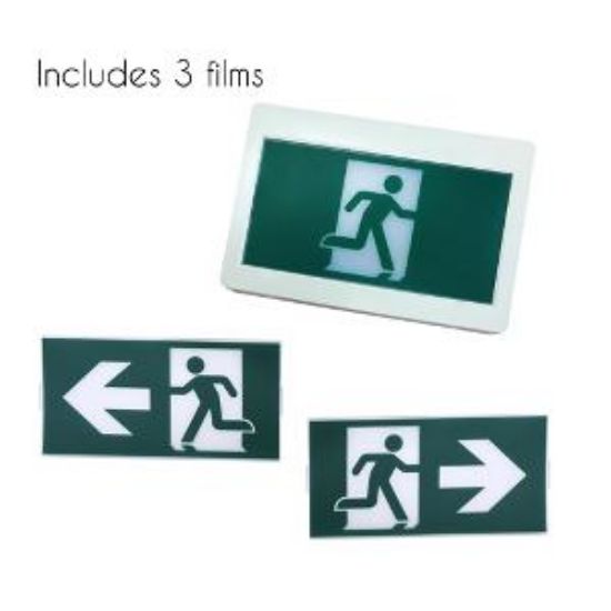 Picture of LED Running Man Exit Sign, with Battery backup Combo, 120/347V