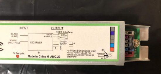 Picture of LED Driver, 40 watts, 28-36V DC Dimming 0-10V, Max. 1.05A, Damp Locations, 347V
