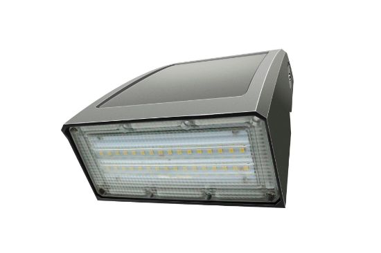 Picture of LED Wall Pack, 80 watts, built-in photocell, 5000K, 9600 lms,  IP 65 Rated, 120-347V