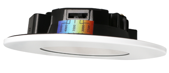 Picture of 4” LED Multiple Application Recessed Downlight, 8 watts, 656lm, Pre-select 5 CCT, White