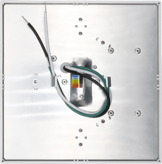 Picture of 4" LED Flush Mount, 10 watts, 600 lms, Pre-select 5 CCT, Triac Dimming, IC & Wet Location Rated, Square 