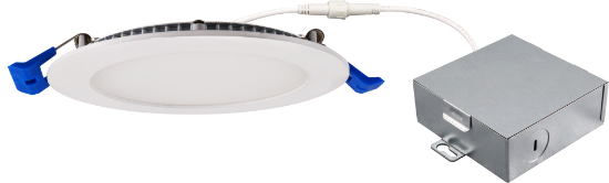Picture of 6" Slim LED Light Panel, 12watts, 1030 lms, Dimmable, Pre-select 5 CCT, 120V, ROUND, Damp Location