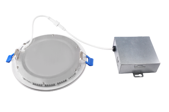 Picture of 6" Slim LED Light Panel, 12watts, 1030 lms, Dimmable, Pre-select 5 CCT, 120V, ROUND, Damp Location