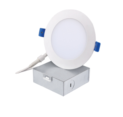 Picture of 6" Slim LED Light Panel, 15watts, 1230 lms, CRI 90+, Triac Dimmable, Pre-select 5 CCT, Wire Connector, 120V, ROUND, Wet Location