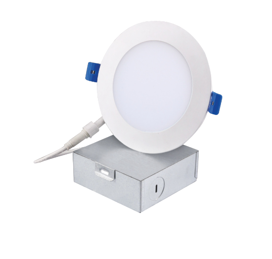 Picture of 6" Slim LED Light Panel, 15watts, 1230 lms, CRI 90+, Triac Dimmable, Pre-select 5 CCT, Wire Connector, 120V, ROUND, Wet Location