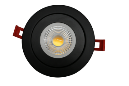 Picture of 4" LED Floating Gimbal, 9 watts, Pre-select 5 CCT, 800 lms, Dimmable 10-100%, 120V, Round, Black