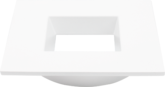 Picture of 4'' Regressed Module Downlight Trim, White, Square