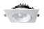 Picture of 4'' Recessed Gimbal Downlight, 12 watts, 984lms, Pre-select 5 CCT, Triac Dimming, 120V, White, Square, Wet Location
