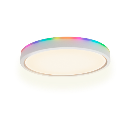 Picture of 7'' Smart Ceiling Light RGB and Tunable White, 15W/2.5W, 1100 lms/80 lms, 120-277V, 2700K-6500K, Wet Location