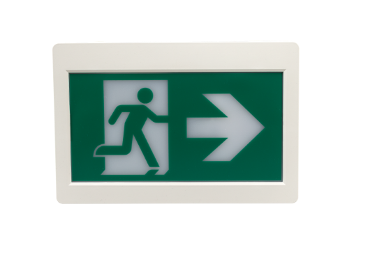 Picture of LED Running Man Exit Sign, with Battery backup Combo, 120/347V