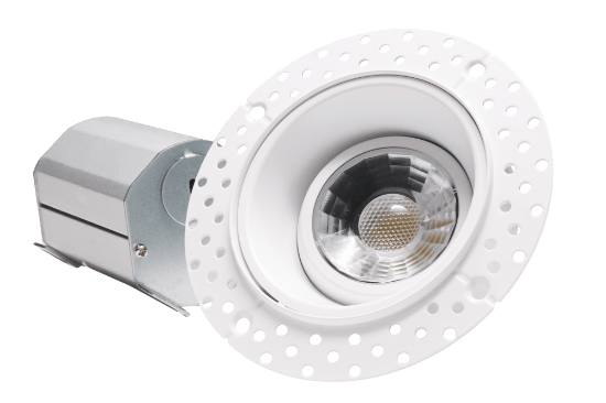 Picture of 2'' Trimless Recessed Downlight LED Gimbal, 8 watts, Triac Dimming, 660 lms, 5 CCT Switchable, 120V, Wet Location, Round, White