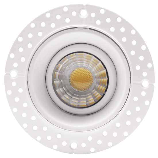 Picture of 2'' Trimless Recessed Downlight LED Gimbal, 8 watts, Triac Dimming, 660 lms, 5 CCT Switchable, 120V, Wet Location, Round, White