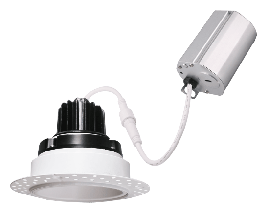 Picture of 2'' Trimless Recessed Downlight LED Gimbal, 8 watts, Triac Dimming, 660 lms, 5 CCT Switchable, 120V, Wet Location, Round, White