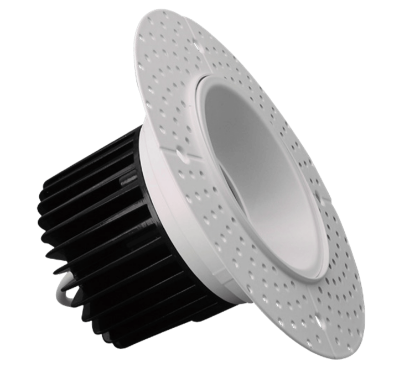 Picture of 4'' Trimless LED Downlight, 15 watts, Triac Dimming, 1230 lms, 5 CCT Switchable, 120V, Wet Location, Round, White