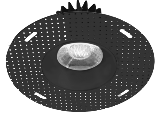 Picture of 3.5'' Trimless LED Downlight, 12 watts, Triac Dimming, 985 lms, 5 CCT Switchable, 120V, Wet Location, Round, Black