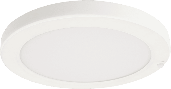 Picture of 12" LED Flush Mount with PIR Motion Sensor & Photocell, 24 watts, 1850 lms, CRI 90+, Pre-select 5 CCT, Dims to 30% by Sensor, IC & Wet Location Rated, Round, White 