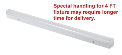 Picture of 4 FT FDL LED Eco-Commercial & Industrial Strip, 48'', Pre-Select 3 Wattage 25-30-40W, Pre-Select 4CCT 3000K-3500K-4000K-5000K, 130lm/W, Dimming 0-10V, 120-347V
