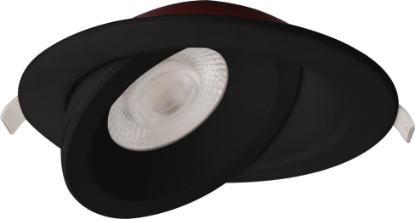 Picture of 4" LED Floating Gimbal,  2-hours Fire Rated, 9 watts, 738 lms, Pre-select 5CCT, Triac Dimming, 120V, Round, Damp Location, Black