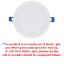 Picture of 6" Slim LED Light Panel, 12watts, 1030 lms, Dimmable, Pre-select 5 CCT, 120V, ROUND, Damp Location
