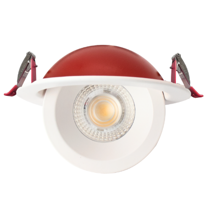 Picture of 4" LED Floating Gimbal, 2-hours Fire Rated, 9 watts, 738 lms, Pre-select 5CCT, Triac Dimming, 120V, Round, Damp Location, White