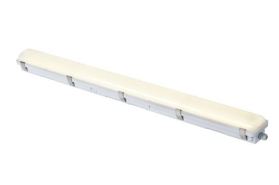 Picture of LED Vapor Tight IP65 Rated, 4FT, Pre-Select 3 Wattage 40-50-60W, Pre-Select 4CCT 3000K-3500K-4000K-5000K, 145lms/W, Dimming 0-10V, 120-347V